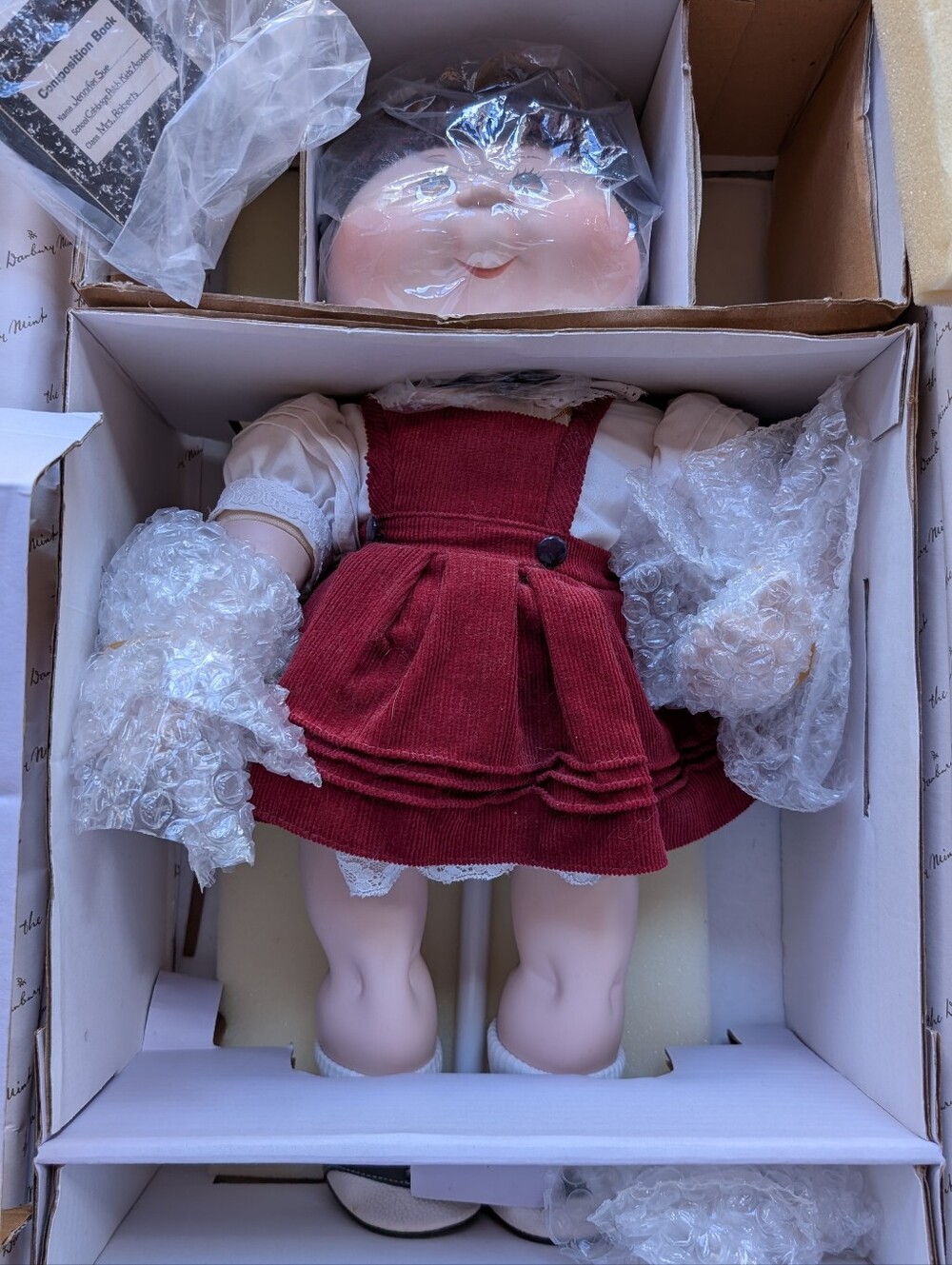 1995 Cabbage Patch Kids Jennifer Sue Porcelain Doll Complete w/ COA Original Box - Picture 3 of 13